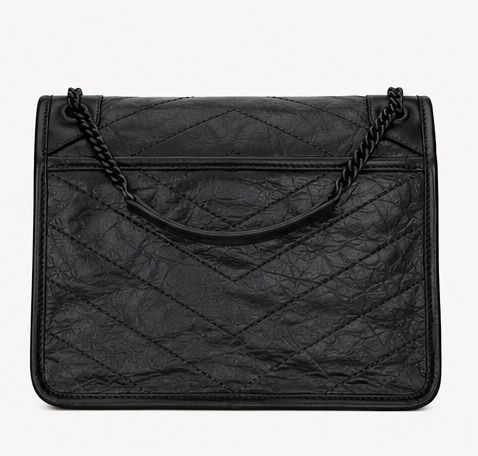 Quilted Chain Shoulder Bag – Black