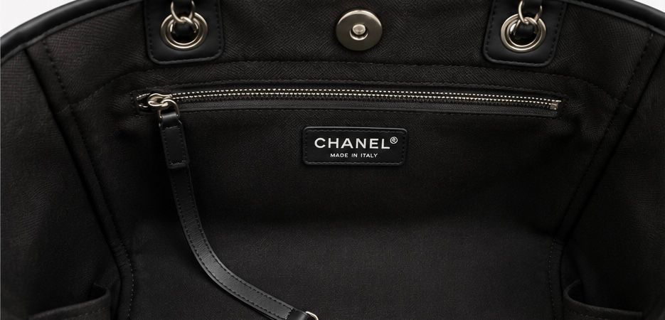 Canvas Chain Tote – Beige