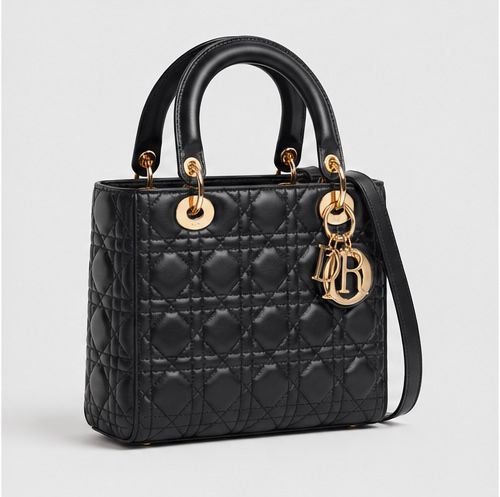 Midnight Quilted Top Handle – Black