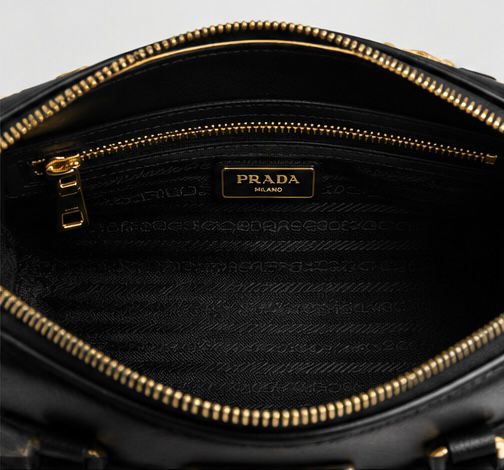 Black Structured Leather Handbag
