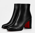 Classic Leather Ankle Boots – Black