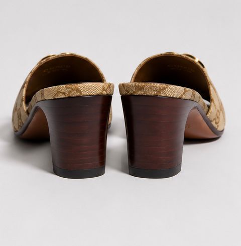 Monogram Canvas Heel Sandals – Beige