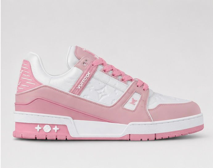 Premium Court Sneakers – Pink & White