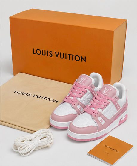 Premium Court Sneakers – Pink & White