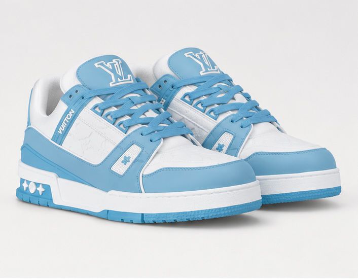 Sky Court Sneakers – Blue & White