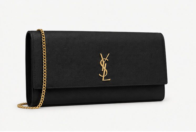 Signature Chain Clutch – Black