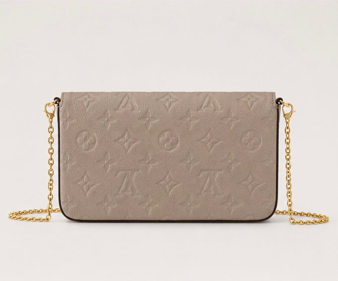 Monogram Envelope Clutch – Sand Taupe
