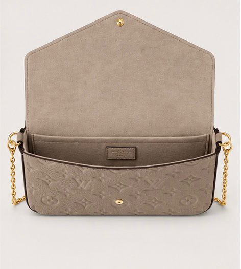Monogram Envelope Clutch – Sand Taupe