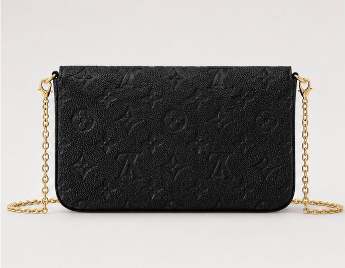 Monogram Envelope Clutch – Midnight Black
