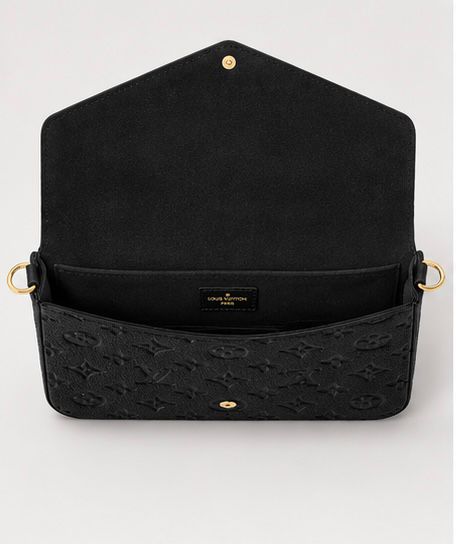 Monogram Envelope Clutch – Midnight Black