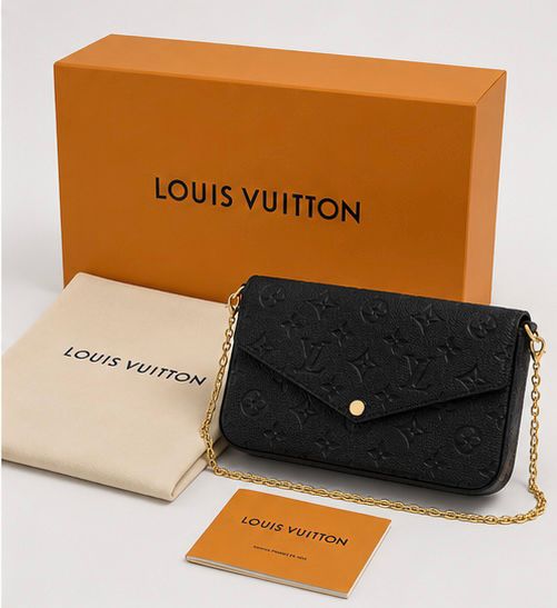 Monogram Envelope Clutch – Midnight Black