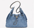 Denim Chain Bucket Bag – Sky Blue