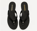 Minimalist Crystal Flip-Flops – Black