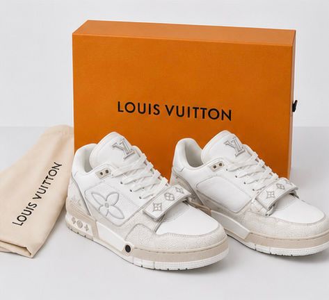 Monogram Strap Sneakers – White