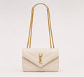Chevron Chain Shoulder Bag – White