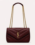 Bordeaux Luxe Chain Shoulder Bag – Wine Red