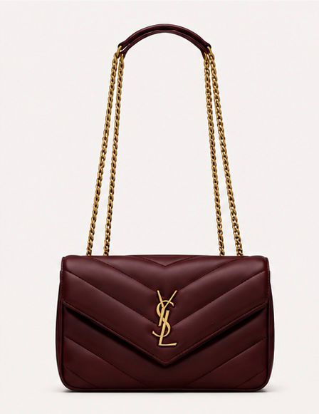 Bordeaux Luxe Chain Shoulder Bag – Wine Red