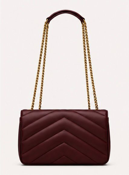 Bordeaux Luxe Chain Shoulder Bag – Wine Red