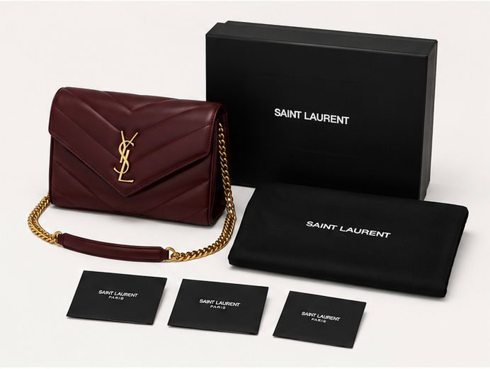 Bordeaux Luxe Chain Shoulder Bag – Wine Red