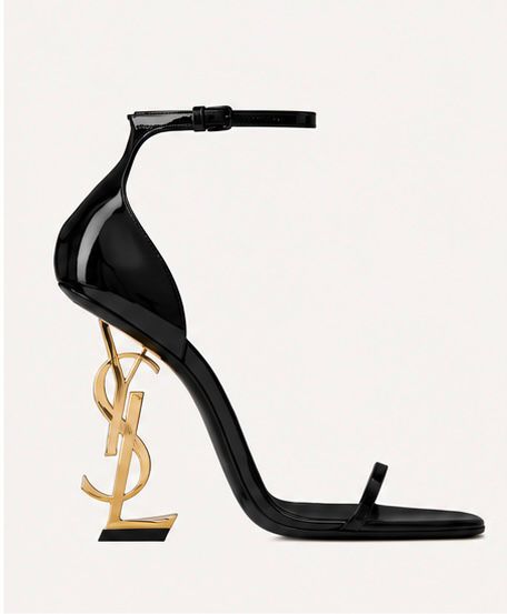 Midnight Sculpt Patent Heels – Black