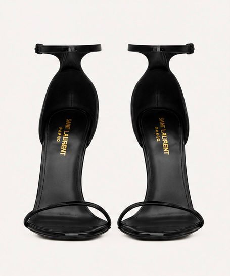 Midnight Sculpt Patent Heels – Black