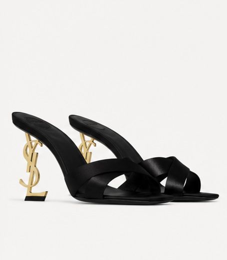 Midnight Sculpted Heel Mule Sandals