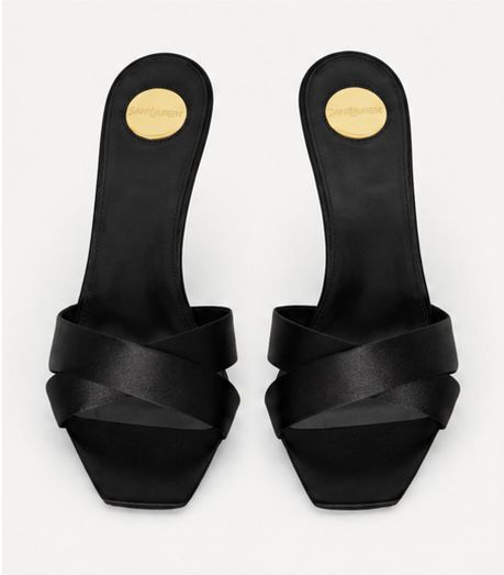 Midnight Sculpted Heel Mule Sandals