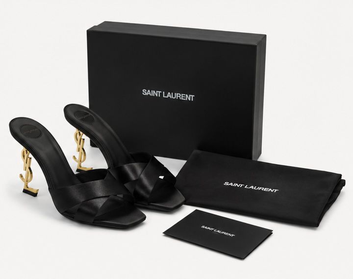 Midnight Sculpted Heel Mule Sandals