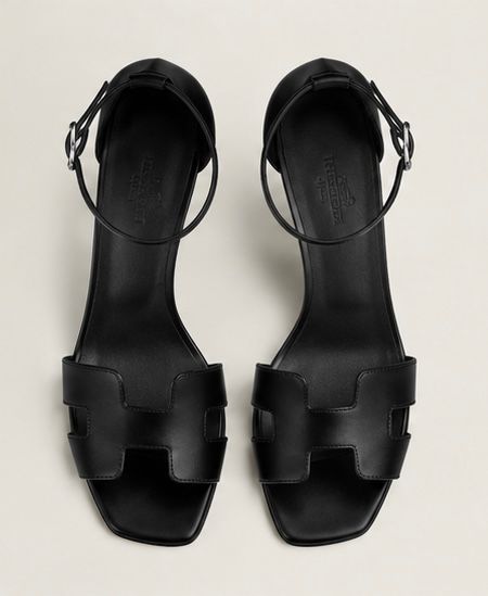 Midnight Elegance Ankle Strap Sandals