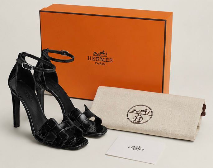 Midnight Croc Embossed Ankle Strap Sandals