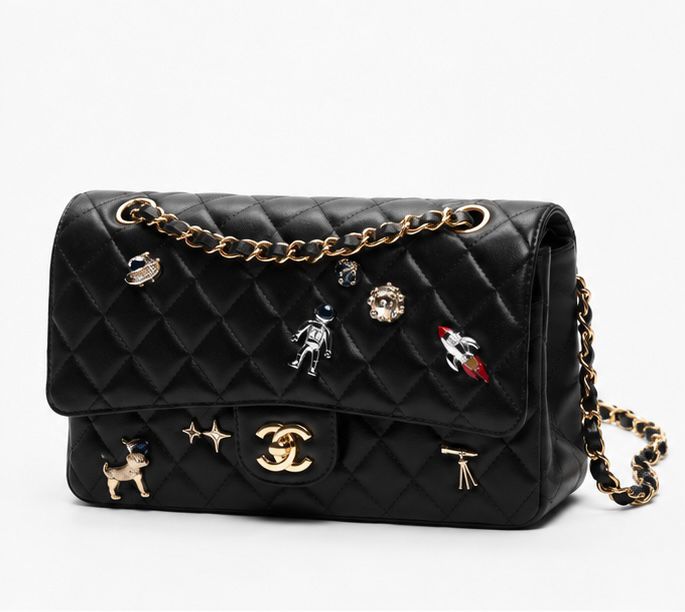 Celestial Charm Quilted Shoulder Bag