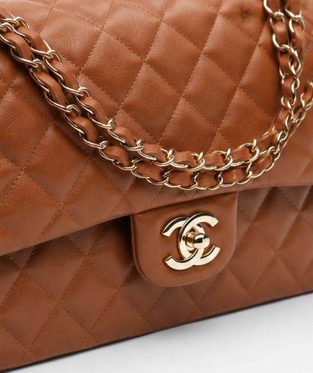 Caramel Quilted Chain Shoulder Bag